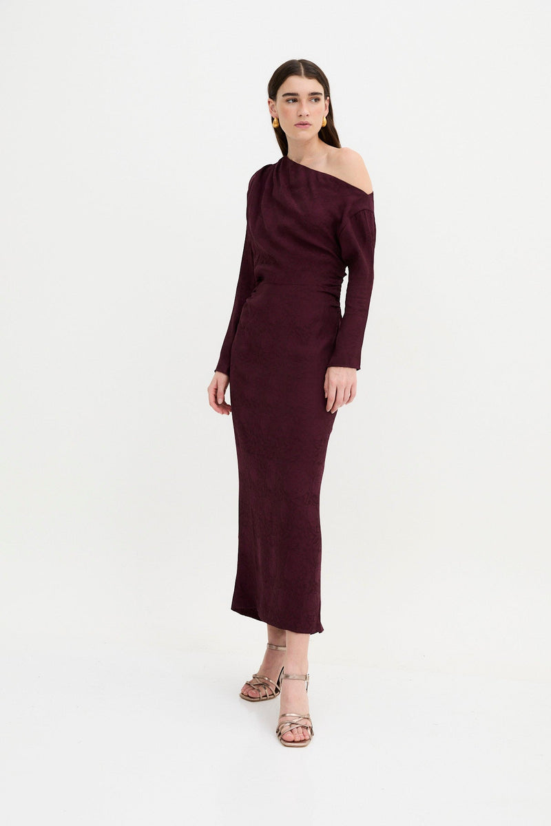 Robe Francina Rétro Bordeaux