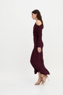 Robe Francina Rétro Bordeaux