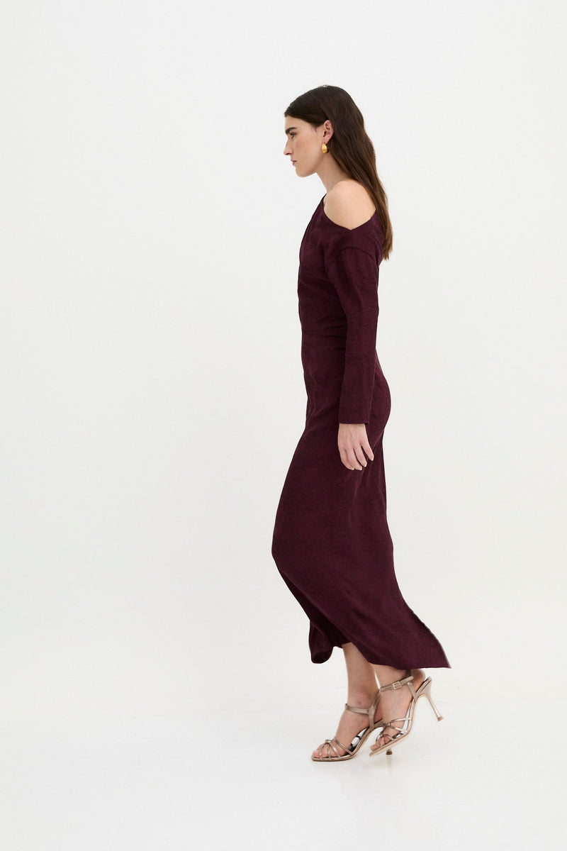 Robe Francina Rétro Bordeaux