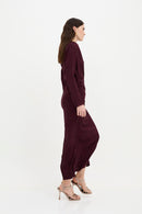 Robe Francina Rétro Bordeaux