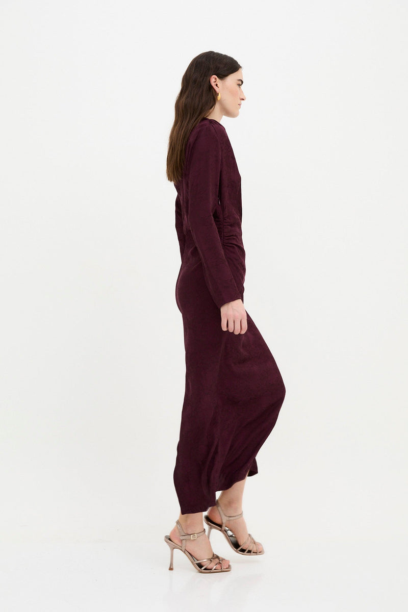 Robe Francina Rétro Bordeaux