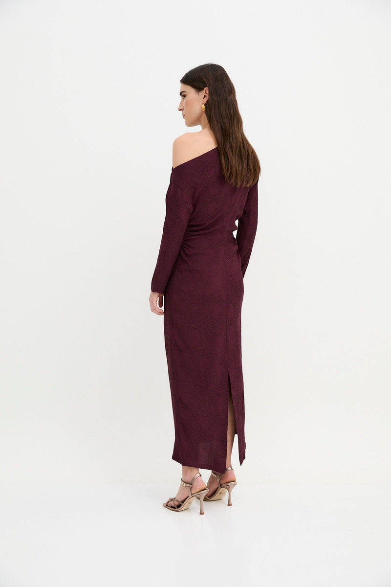 Robe Francina Rétro Bordeaux