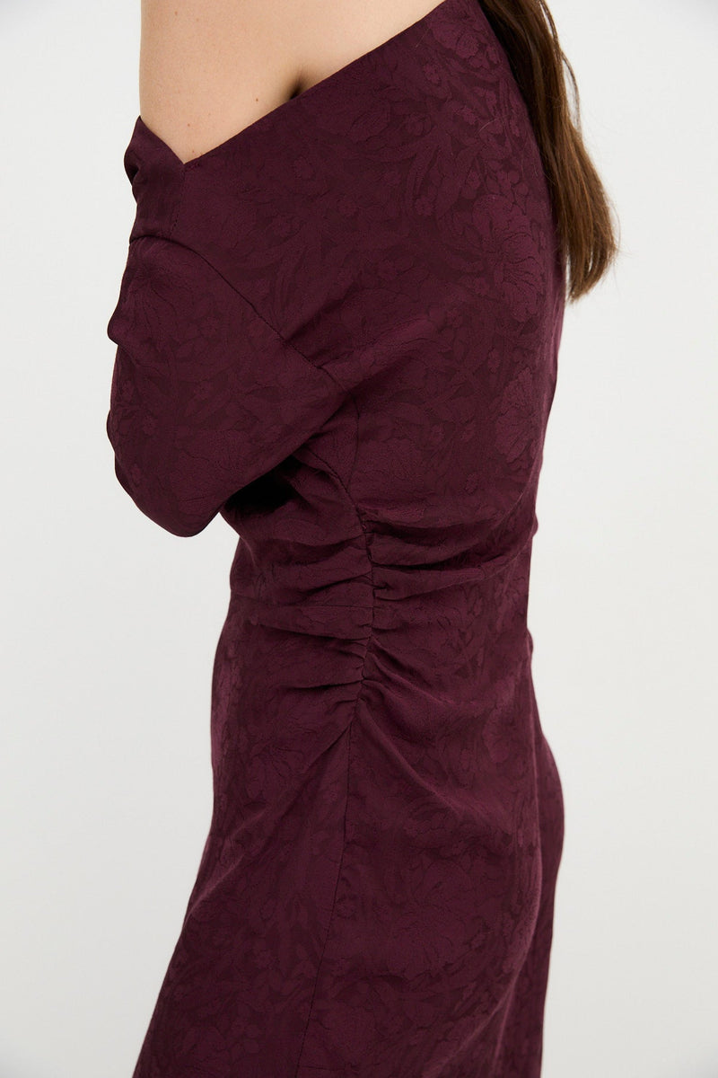 Robe Francina Rétro Bordeaux