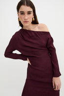 Robe Francina Rétro Bordeaux