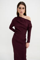 Robe Francina Rétro Bordeaux