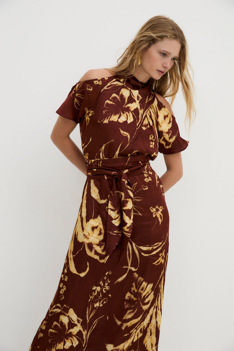 Robe Épaule Positionné Marron