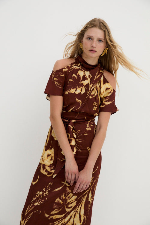 Robe Épaule Positionné Marron
