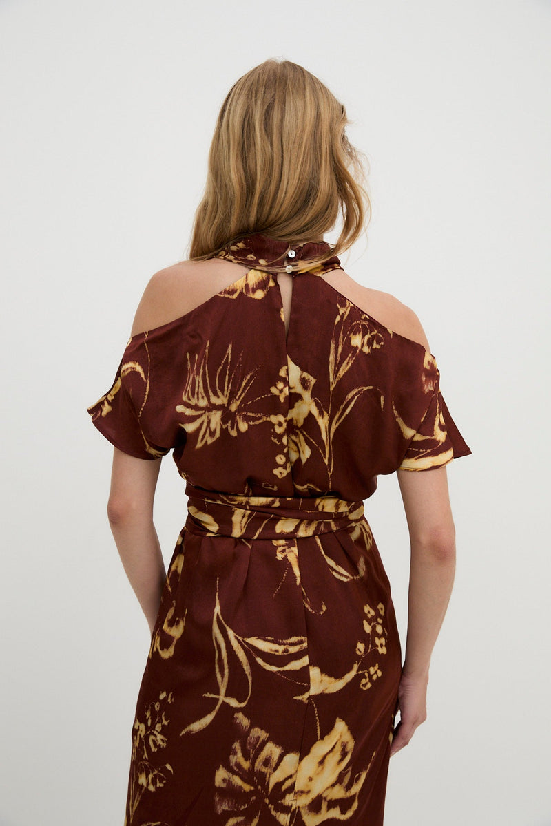Robe Épaule Positionné Marron