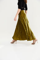 Jupe Japonais Velours Olive