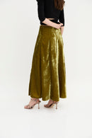 Jupe Japonais Velours Olive