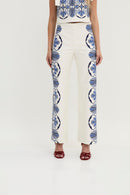 Pantalon Positano Coton Écru