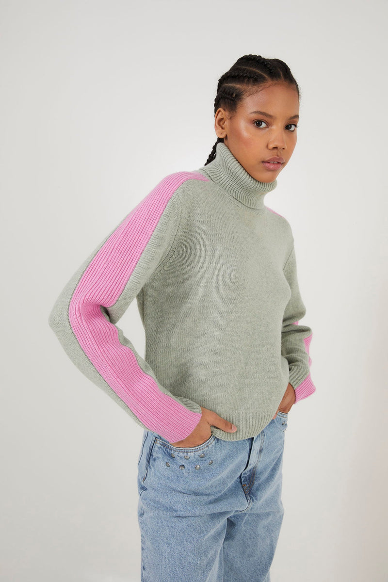 Pull Ligne Maille Turquoise