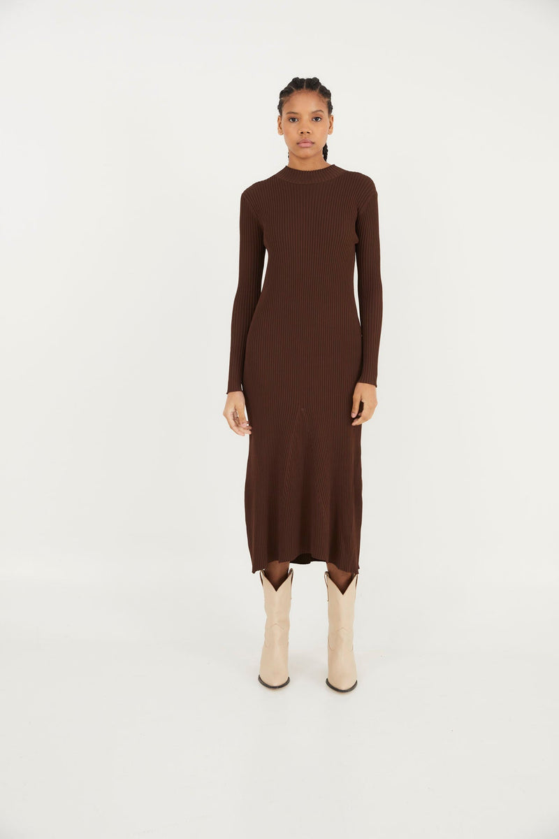 Robe Alejandra Maille Marron