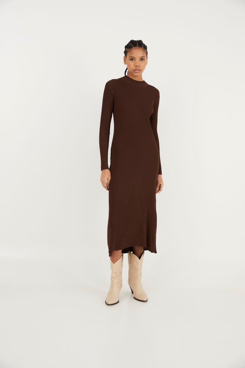 Robe Alejandra Maille Marron