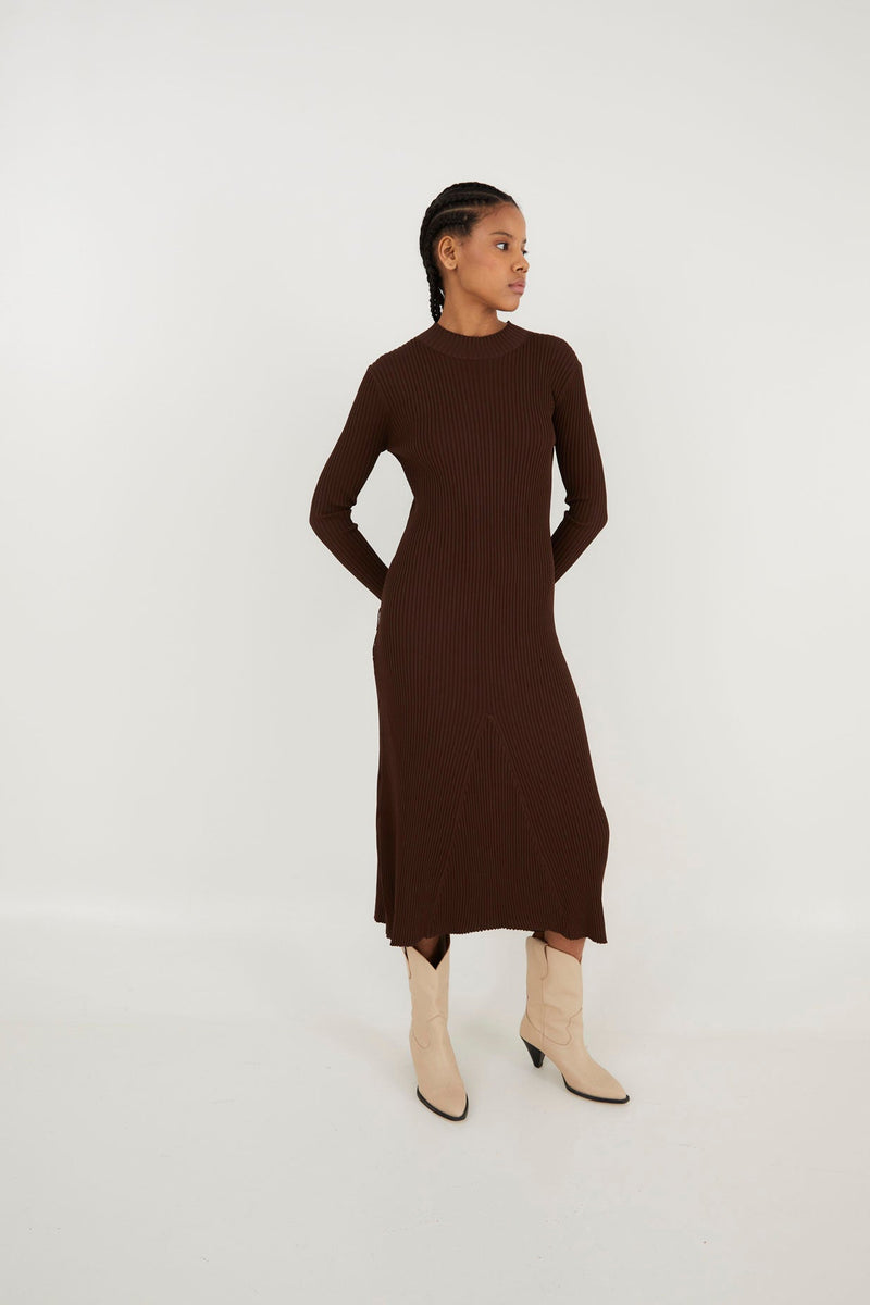 Robe Alejandra Maille Marron
