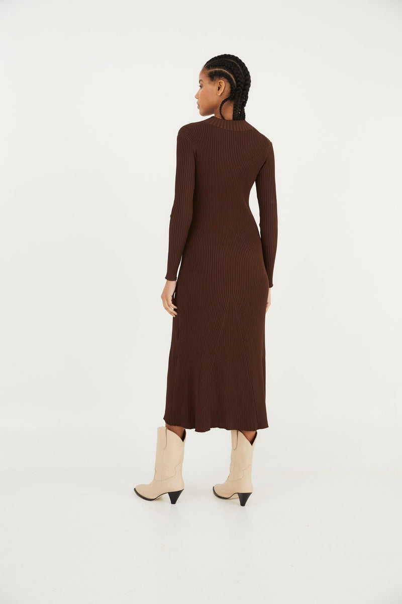 Robe Alejandra Maille Marron