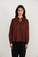 Blouse Carolina Voile Marron
