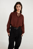 Blouse Carolina Voile Marron