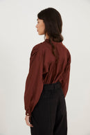 Blouse Carolina Voile Marron