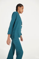 Pantalon Sixties Crop Jacquard Pois Canard