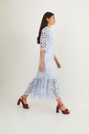 Robe Leyre Découpé Bleu