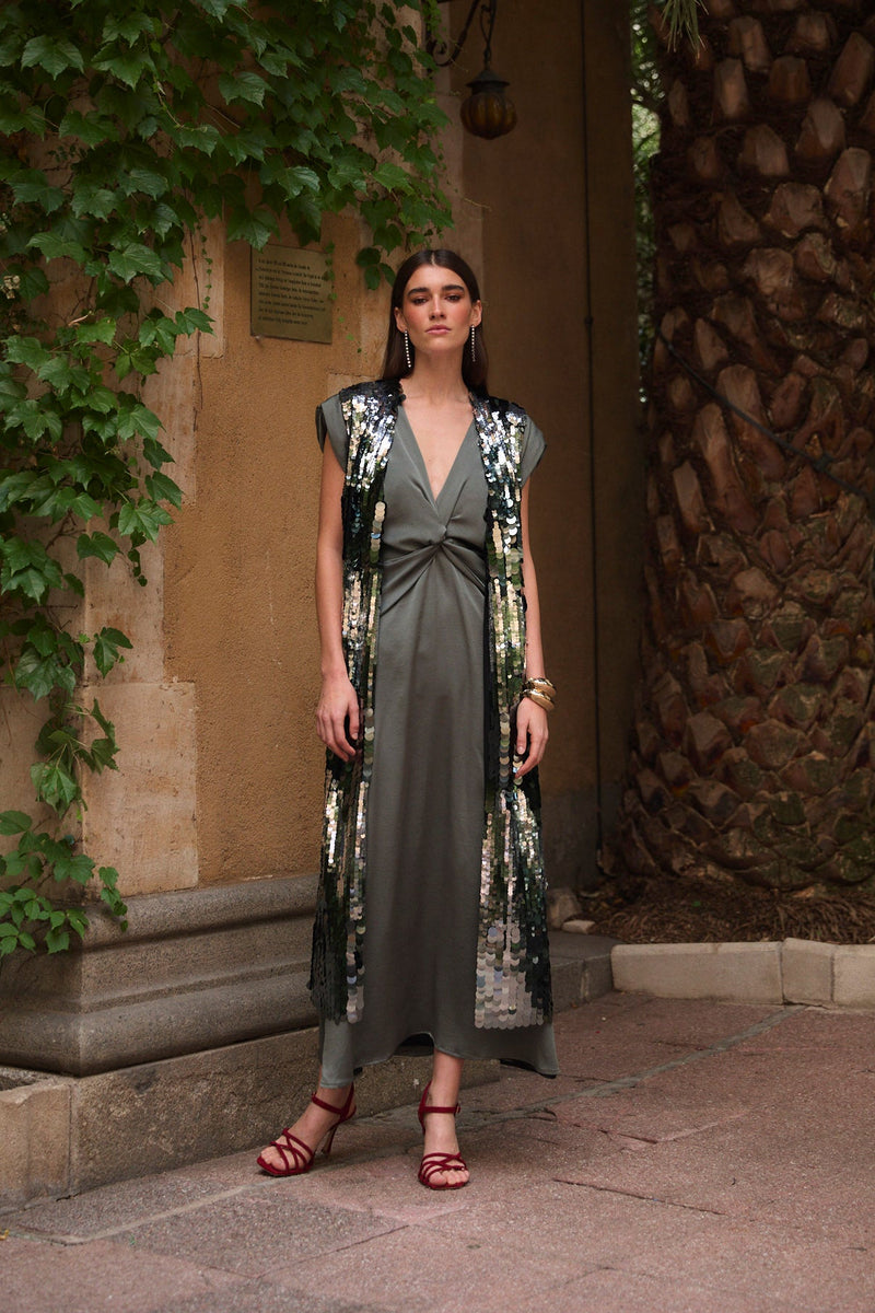 Gilet Sequins Fumée