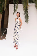 Robe Dos Nu Orchidée Marine