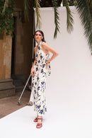 Robe Dos Nu Orchidée Marine