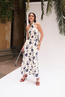 Robe Dos Nu Orchidée Marine