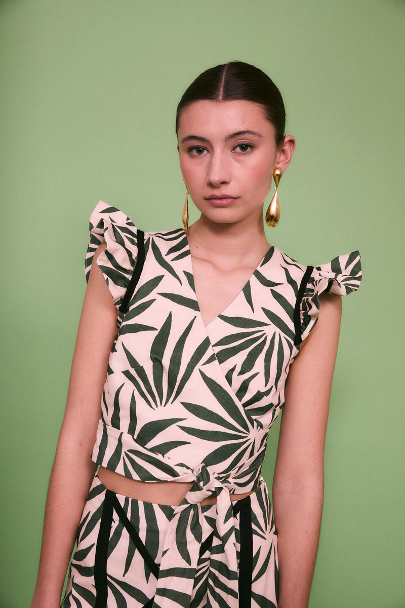 Body Croix Feuilles Vert