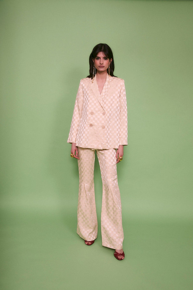 Pantalon Pli Dama Crème