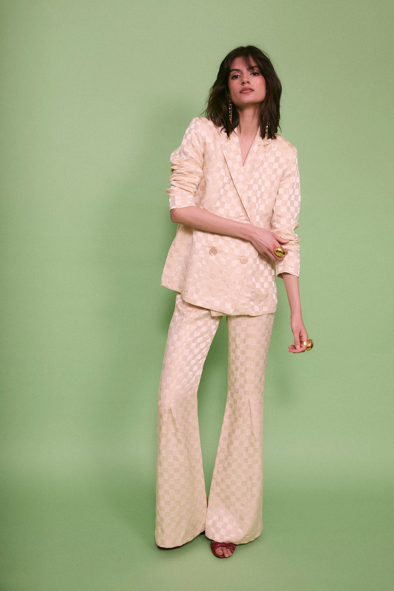 Pantalon Pli Dama Crème