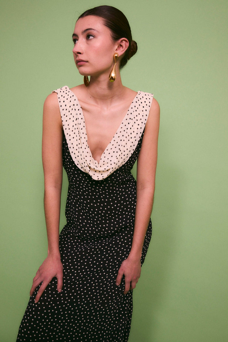 Robe Idra Pois Noir