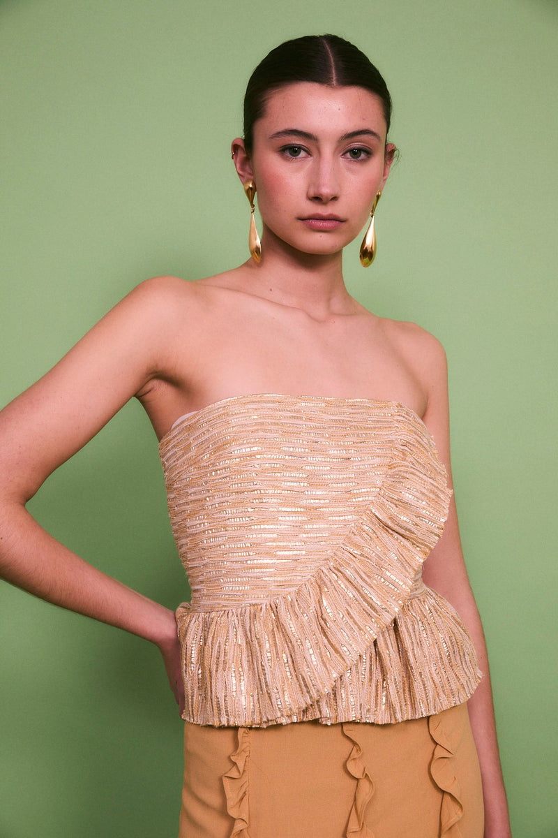 Top Lola Lamé Or