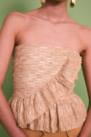 Top Lola Lamé Or