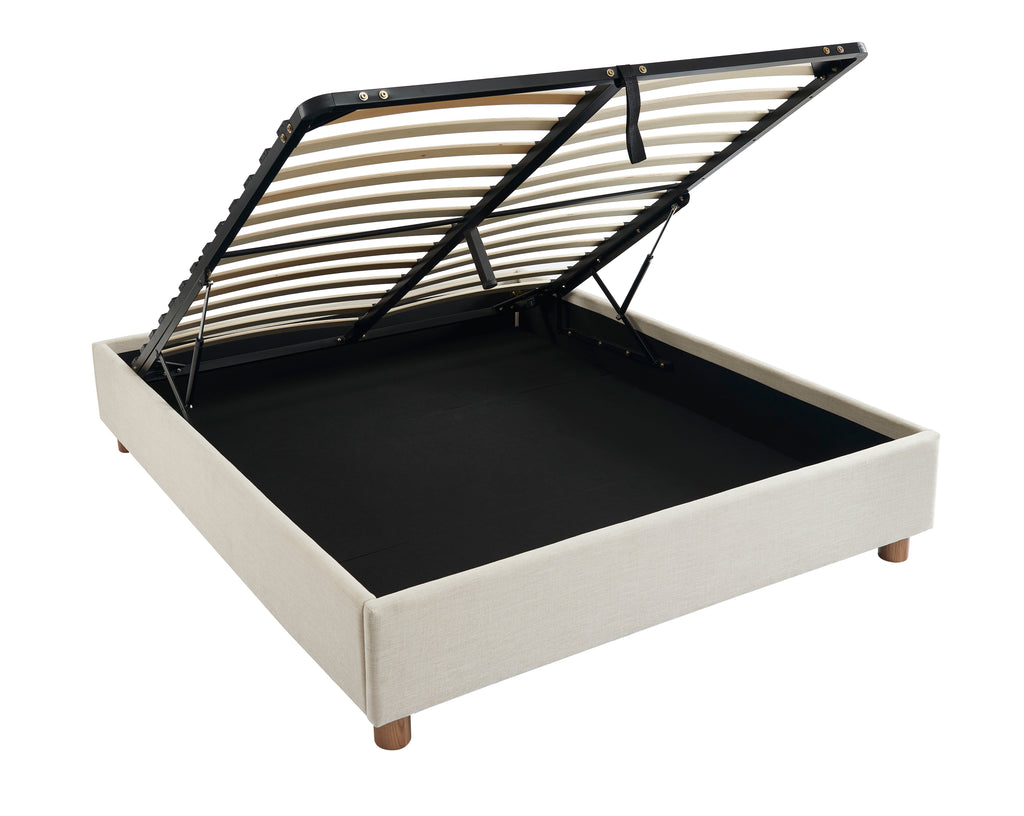 Korall - Lit Coffre - Lin - Beige