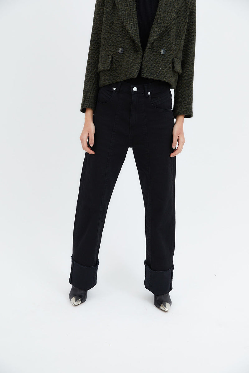 Jean 90'S Sergé Noir