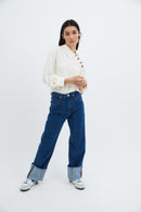 Jean 90'S Sergé Bleu