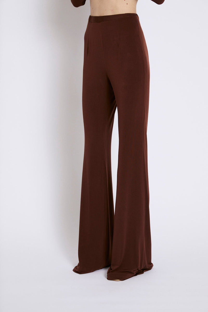 Pantalon Seventies Maille Marron