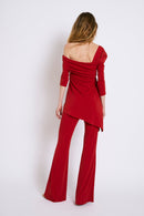 Pantalon Seventies Maille Rouge