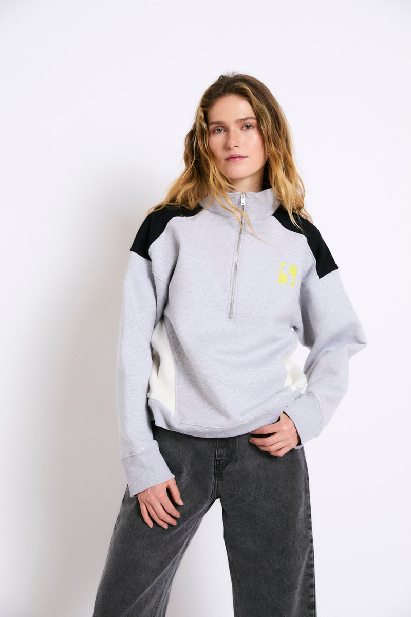 Sweat Sporty Éponge Gris