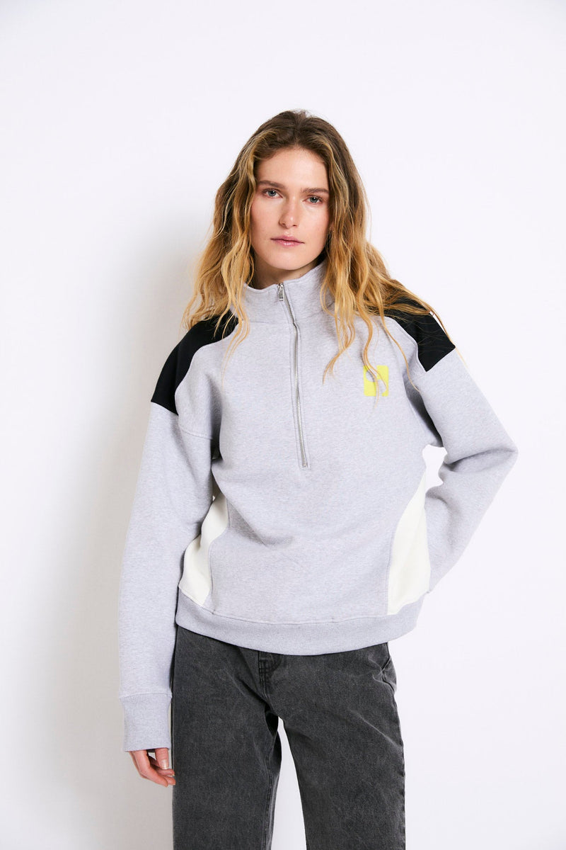 Sweat Sporty Éponge Gris