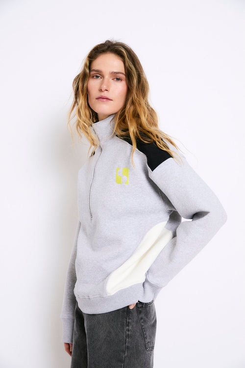 Sweat Sporty Éponge Gris