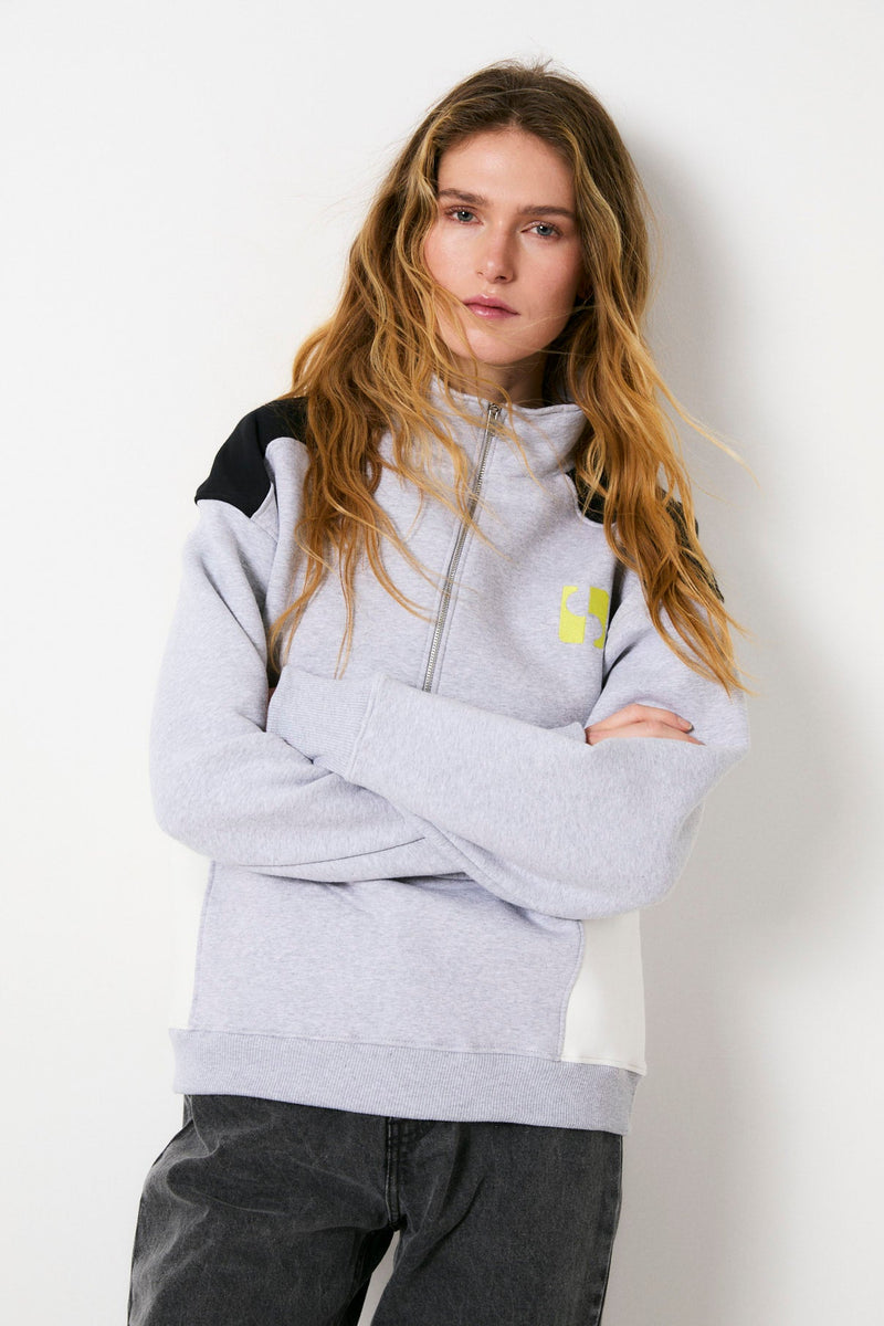Sweat Sporty Éponge Gris