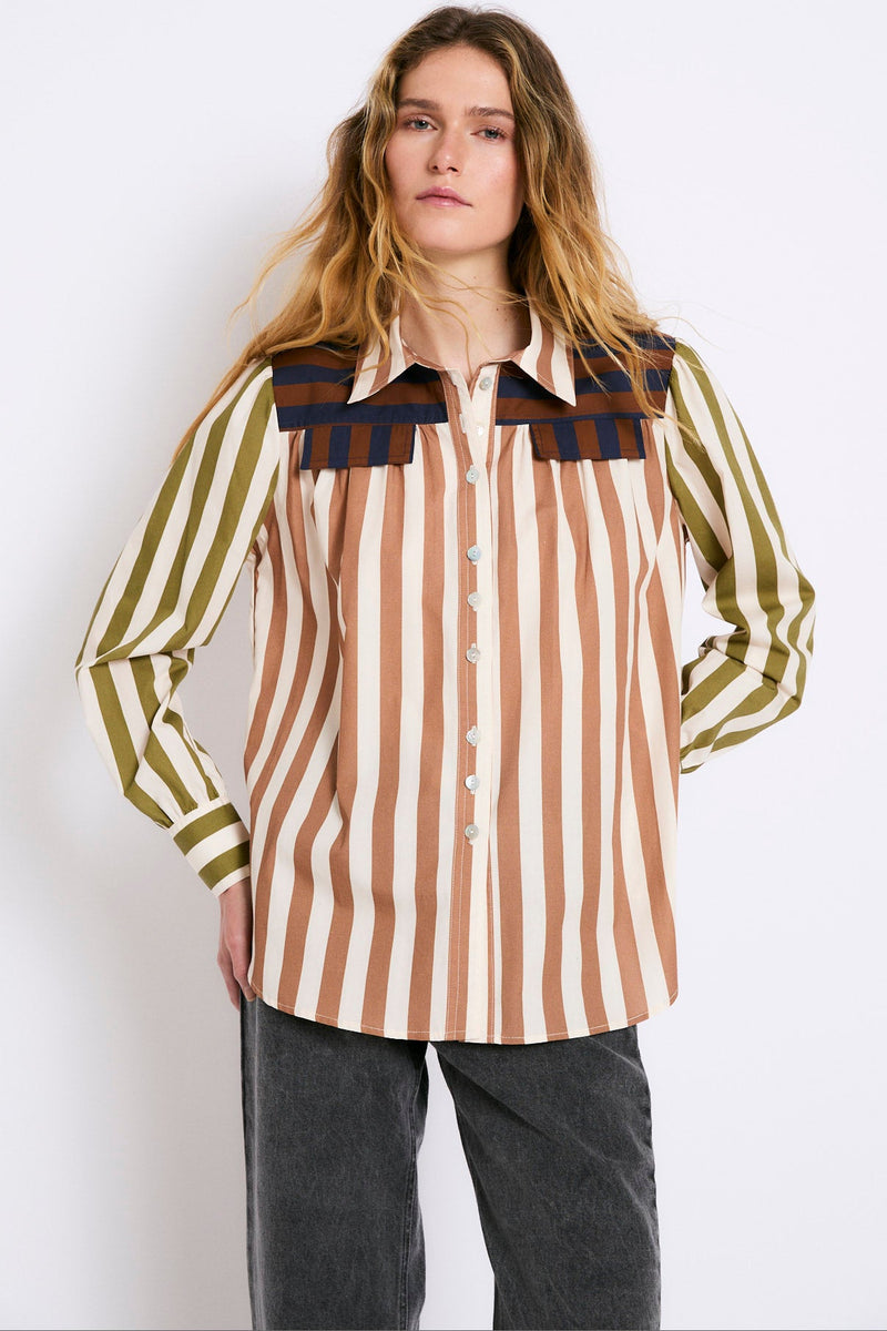 Blouse Carlota Rayé Tricolore