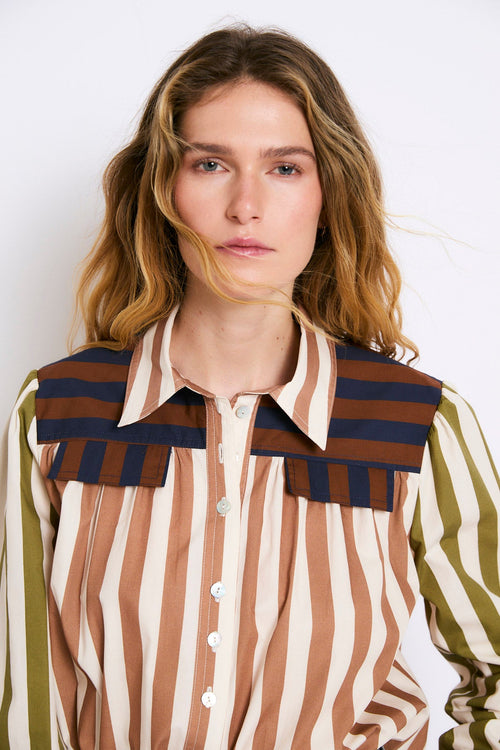 Blouse Carlota Rayé Tricolore