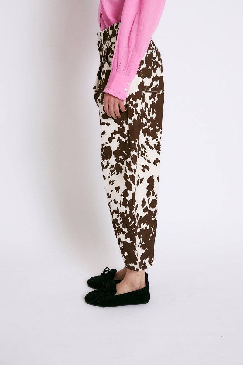 Jean Boyfriend Vache Marron