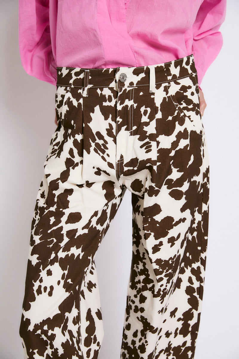Jean Boyfriend Vache Marron