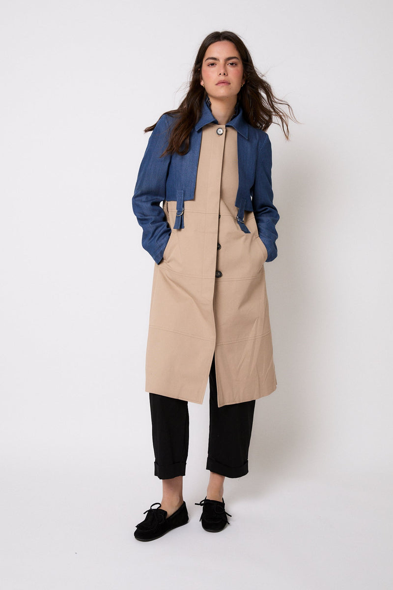 Trench Ist Tencel Bicolore