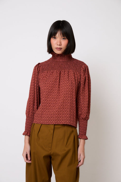 Blouse Nid D'Abeille Tapir Ocre